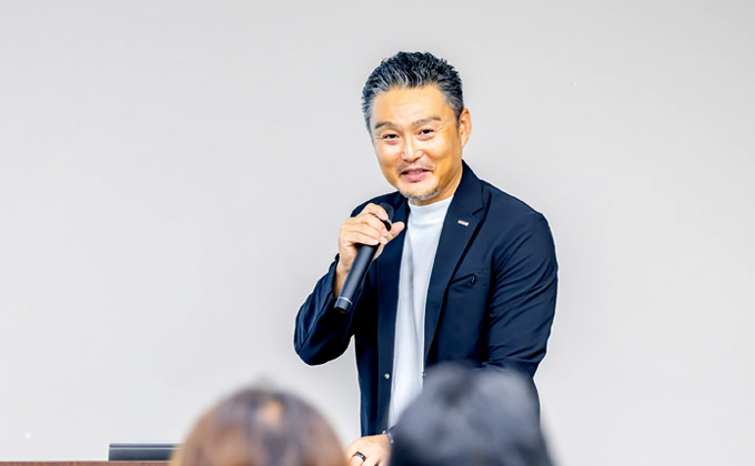 柏崎健太氏　講演の様子
